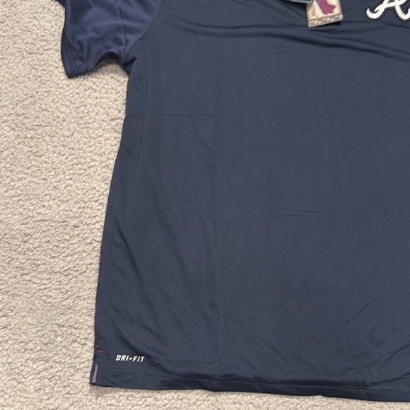 Nike Men's Atlanta Braves MLB Shirts Nike Men's Navy and Red Polo Shirt size XL - Picture 4 of 5